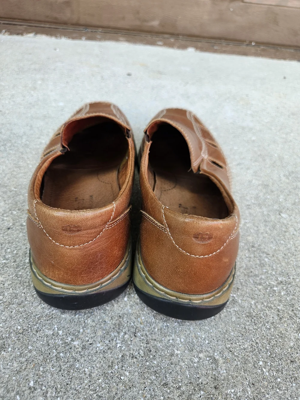 JOSEF SEIBEL Mens Fisherman Loafer Size 41 Brown Leather Slip On Casual Shoes